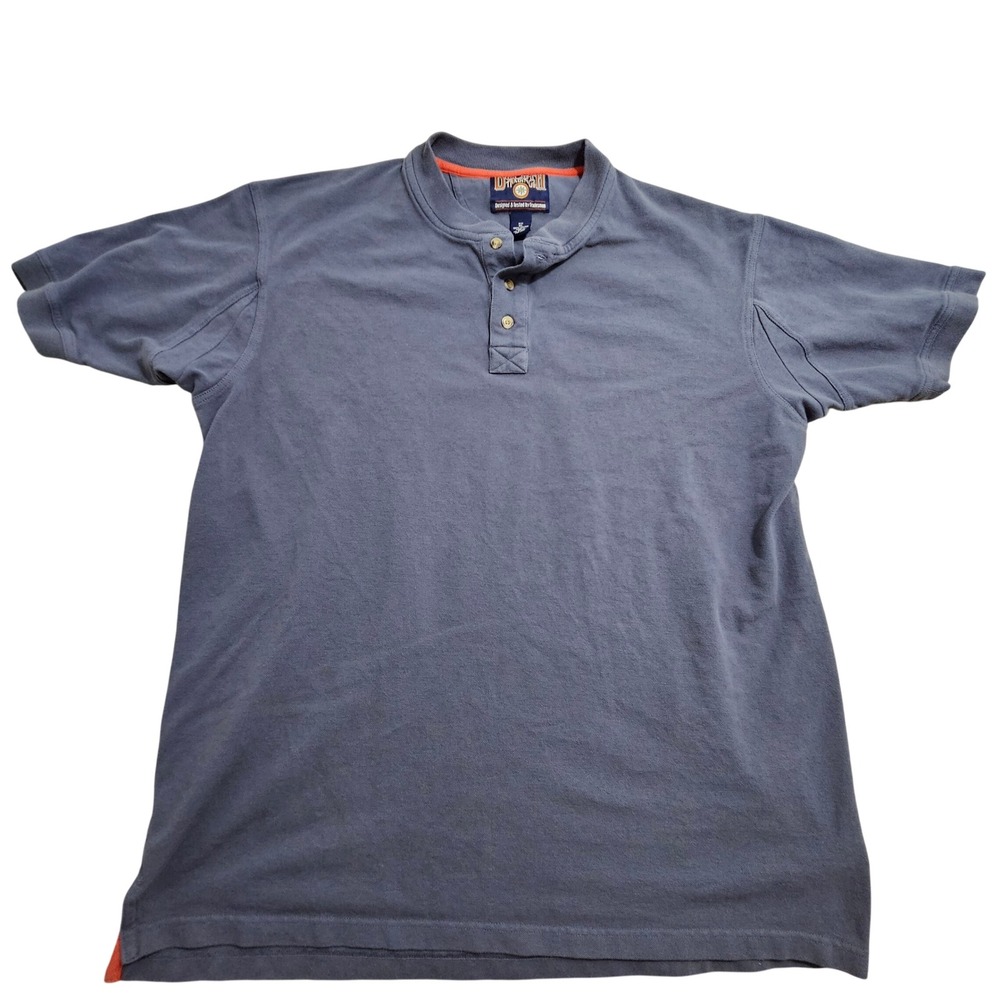 Duluth Trading Co Henley Shirt XL Blue Short Sleeve Workwear 85311